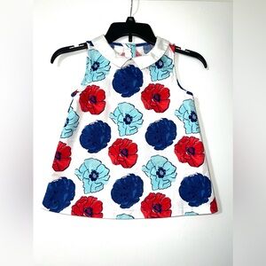 Janie and Jack Poppy print top, size 10